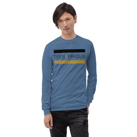 Teesafrique Classic Band Script Logo Print Men’s Long Sleeve Tee