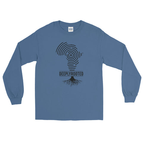 Teesafrique Deeply Rooted Print Men’s Long Sleeve Tee