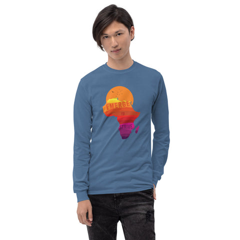 Teesafrique Strive To Emerge Print Men’s Long Sleeve Tee