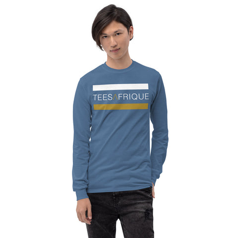 Teesafrique Classic Band Script Logo Print Men’s Long Sleeve Tee