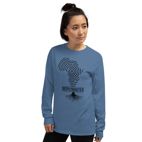 Teesafrique Deeply Rooted Print Women's Long Sleeve Tee