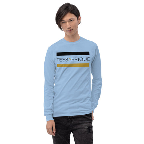 Teesafrique Classic Band Script Logo Print Men’s Long Sleeve Tee