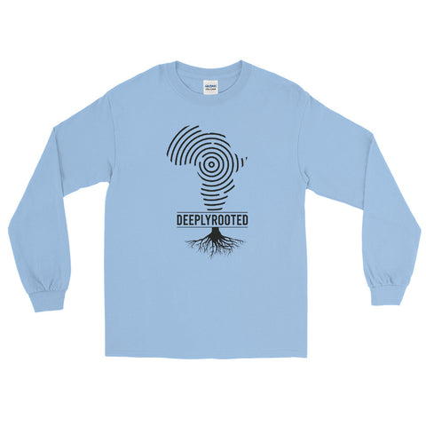 Teesafrique Deeply Rooted Print Men’s Long Sleeve Tee