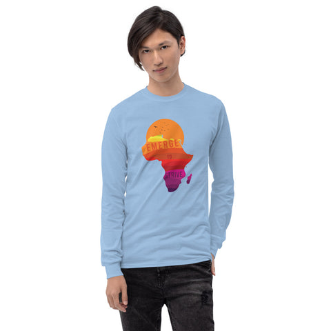 Teesafrique Strive To Emerge Print Men’s Long Sleeve Tee
