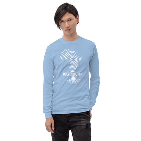 Teesafrique Deeply Rooted Logo Print Men’s Long Sleeve Tee