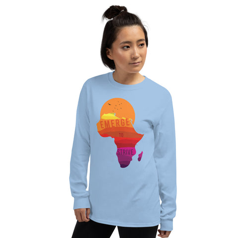 Teesafrique Strive To Emerge Print Women's Long Sleeve Tee