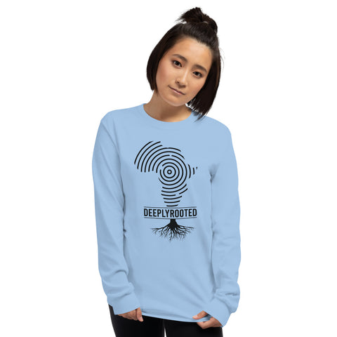 Teesafrique Deeply Rooted Print Women's Long Sleeve Tee