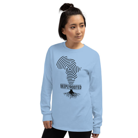 Teesafrique Deeply Rooted Print Women's Long Sleeve Tee
