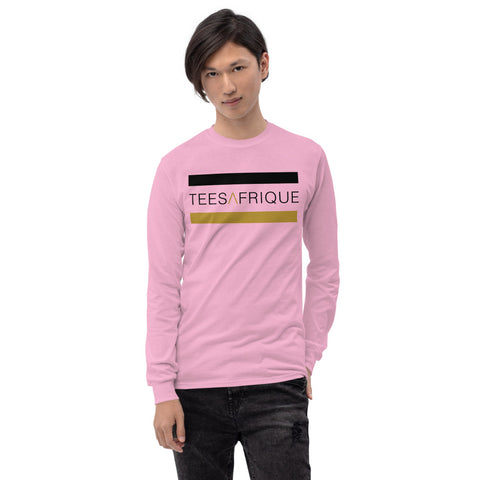 Teesafrique Classic Band Script Logo Print Men’s Long Sleeve Tee