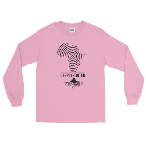 Teesafrique Deeply Rooted Print Men’s Long Sleeve Tee