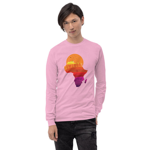Teesafrique Strive To Emerge Print Men’s Long Sleeve Tee