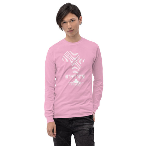 Teesafrique Deeply Rooted Logo Print Men’s Long Sleeve Tee