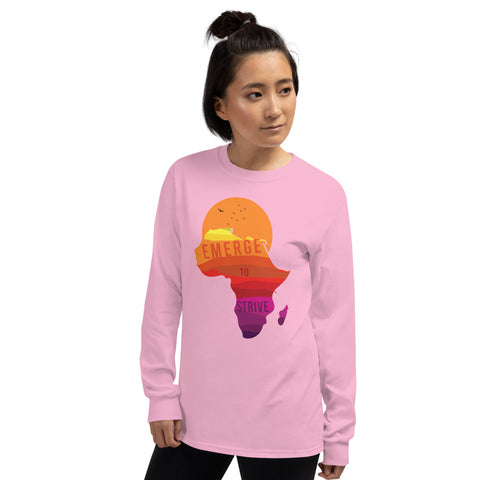 Teesafrique Strive To Emerge Print Women's Long Sleeve Tee