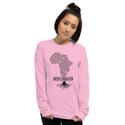 Teesafrique Deeply Rooted Print Women's Long Sleeve Tee