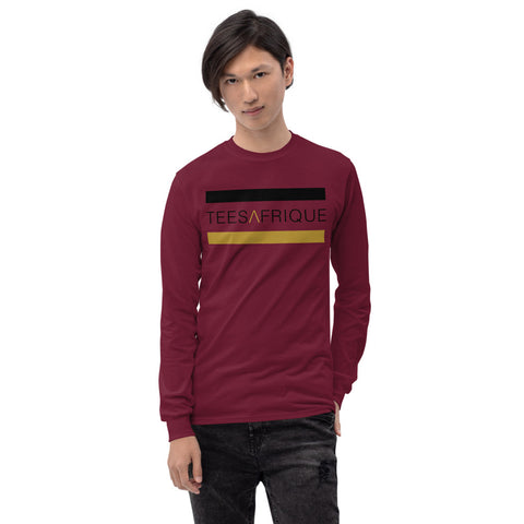 Teesafrique Classic Band Script Logo Print Men’s Long Sleeve Tee