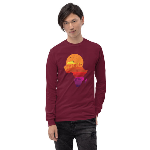 Teesafrique Strive To Emerge Print Men’s Long Sleeve Tee