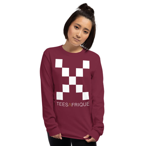 Teesafrique Classic Large Logo Print Women's Long Sleeve Tee