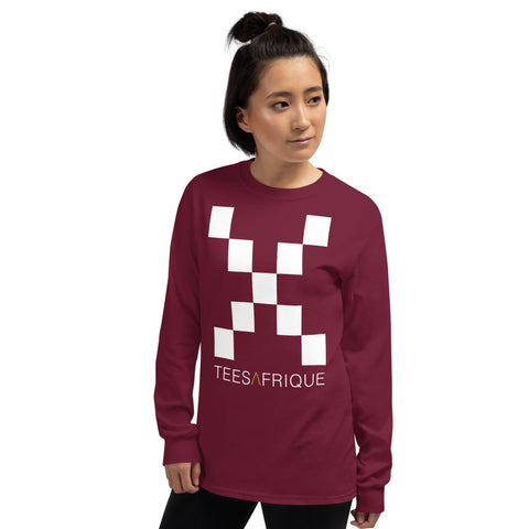 Teesafrique Classic Large Logo Print Women's Long Sleeve Tee