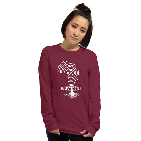 Teesafrique Deeply Rooted Print Women’s Long Sleeve Tee