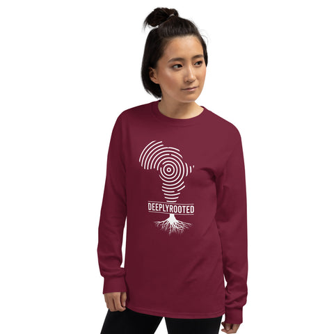 Teesafrique Deeply Rooted Print Women’s Long Sleeve Tee