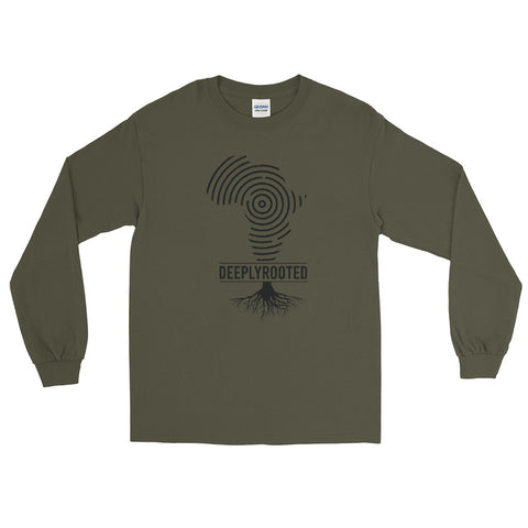 Teesafrique Deeply Rooted Print Men’s Long Sleeve Tee
