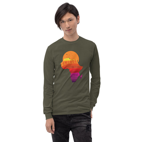 Teesafrique Strive To Emerge Print Men’s Long Sleeve Tee