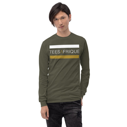 Teesafrique Classic Band Script Logo Print Men’s Long Sleeve Tee
