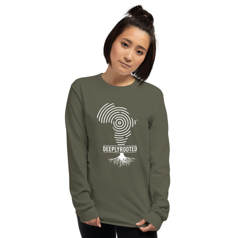 Teesafrique Deeply Rooted Print Women’s Long Sleeve Tee
