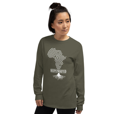 Teesafrique Deeply Rooted Print Women’s Long Sleeve Tee