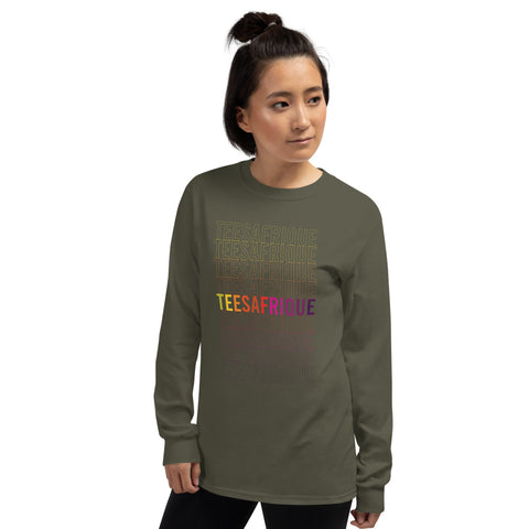 Teesafrique Rainbow Graphic Print Women’s Long Sleeve Tee
