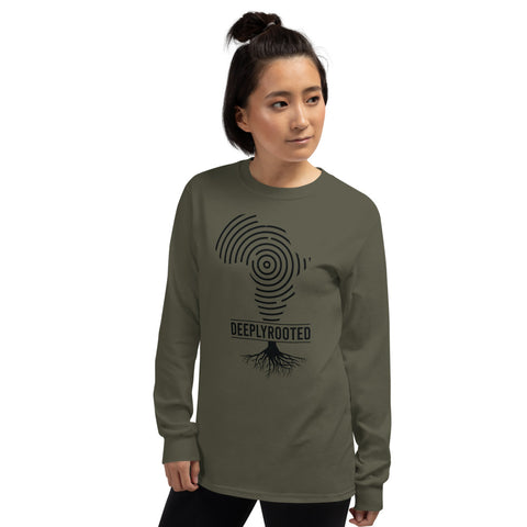 Teesafrique Deeply Rooted Print Women's Long Sleeve Tee