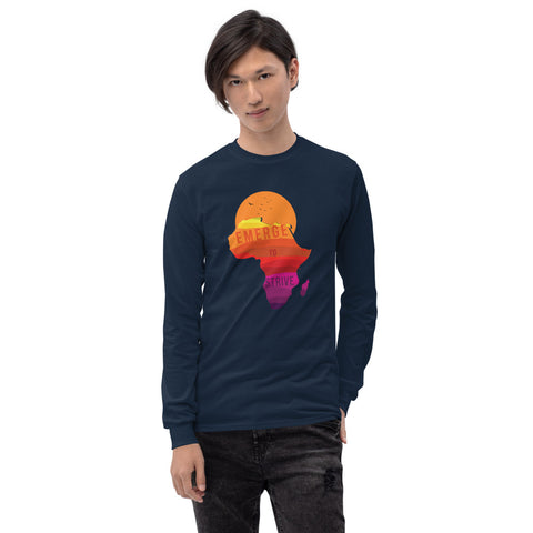 Teesafrique Strive To Emerge Print Men’s Long Sleeve Tee