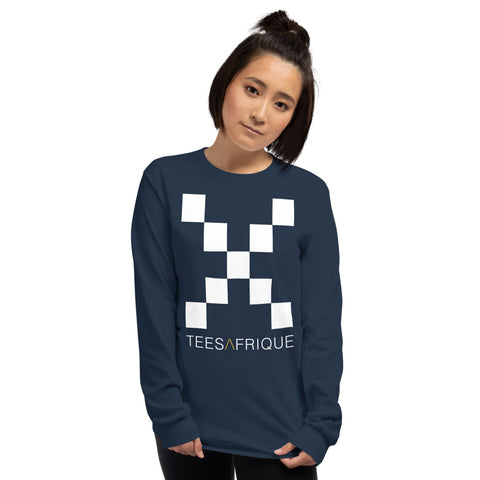 Teesafrique Classic Large Logo Print Women's Long Sleeve Tee