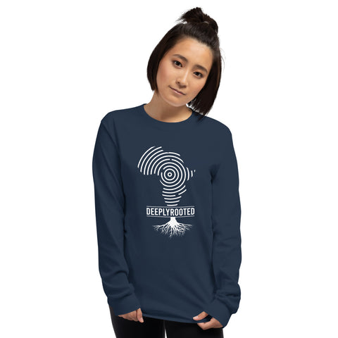 Teesafrique Deeply Rooted Print Women’s Long Sleeve Tee
