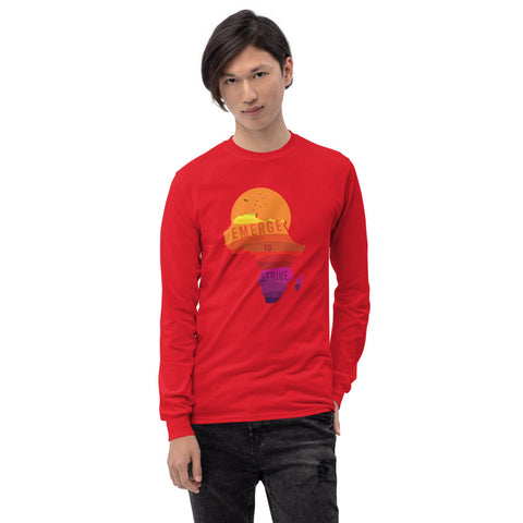 Teesafrique Strive To Emerge Print Men’s Long Sleeve Tee
