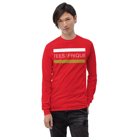 Teesafrique Classic Band Script Logo Print Men’s Long Sleeve Tee