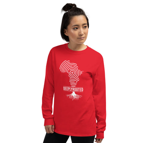Teesafrique Deeply Rooted Print Women’s Long Sleeve Tee