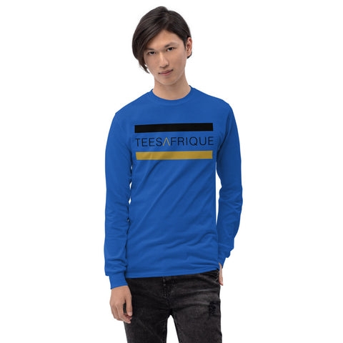 Teesafrique Classic Band Script Logo Print Men’s Long Sleeve Tee