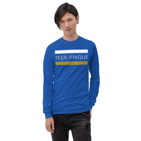 Teesafrique Classic Band Script Logo Print Men’s Long Sleeve Tee
