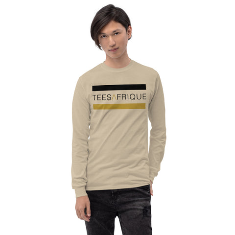 Teesafrique Classic Band Script Logo Print Men’s Long Sleeve Tee