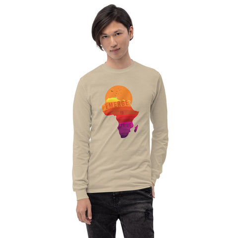 Teesafrique Strive To Emerge Print Men’s Long Sleeve Tee