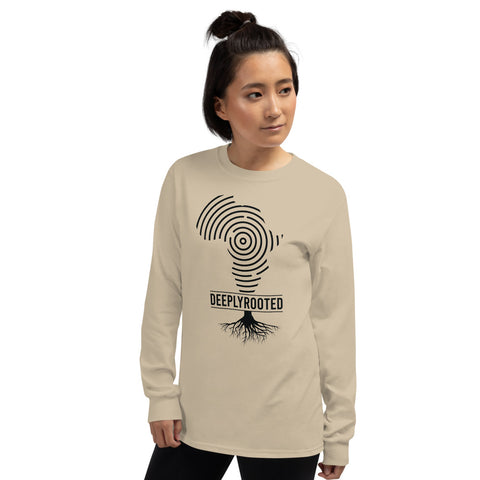 Teesafrique Deeply Rooted Print Women's Long Sleeve Tee