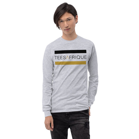 Teesafrique Classic Band Script Logo Print Men’s Long Sleeve Tee
