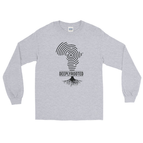 Teesafrique Deeply Rooted Print Men’s Long Sleeve Tee