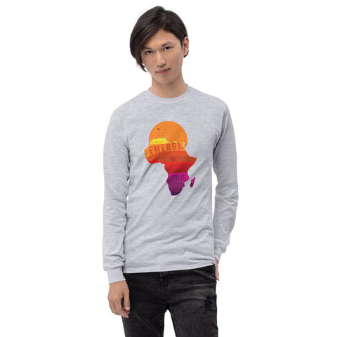 Teesafrique Strive To Emerge Print Men’s Long Sleeve Tee