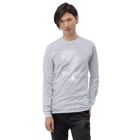 Teesafrique Deeply Rooted Logo Print Men’s Long Sleeve Tee