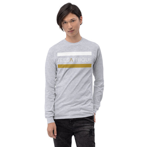 Teesafrique Classic Band Script Logo Print Men’s Long Sleeve Tee