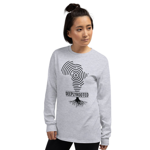 Teesafrique Deeply Rooted Print Women's Long Sleeve Tee