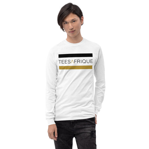 Teesafrique Classic Band Script Logo Print Men’s Long Sleeve Tee