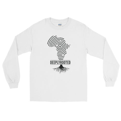 Teesafrique Deeply Rooted Print Men’s Long Sleeve Tee